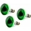 OmniaLaser OL-KIT3GREEN60 Kit 3 Lampade Speciali Colorate Verde ad Incandescenza, Attacco E27, 60W - Uso Tecnico, Teatrale, per luci psichedeliche vintage e Applicazioni Decorative