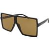 Saint Laurent SL 909 Betty S 002 | Occhiali da Sole Graduati o Non Graduati | Plastica | Rettangolari | Nero | Adrialenti
