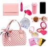 Generico Borsetta Giocattolo Per Bambine Trucco con Telefono Giocattolo | Borsa Bambina Completa Di Oggetti Pretend Play Regalo per Sorelle Compagne di Scuola Nipoti 3-6 Anni Compleanno Natale