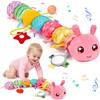 AMFUN Musicali Peluche per Bambini, Montessori Tummy Time Neonato, Giochi Neonato 0 3 6 9 12 Mesi, per Neonati Femmina e Maschio (Rosa)