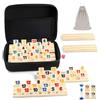 Realoutlet Rummy - Gioco da Tavolo in Legno,160 Piastrelle in Melamina,Set di Ramino,6 Supporti in Legno,Gioco da Viaggio per Adulti,Casa,Feste