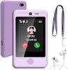 PTHTECHUS Smartphone Bambini, Telefoni e cellulari bambini Giocattoli Musicale ELETTRONICI EDUCATIVI,Black (9D-P1 Purple 05)