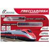 PRESTIGE & DELUXE Pista Trenitalia Frecciarossa ETR 500E Scala 1:43 con luci e Suoni - Treno Giocattolo 1 locomotive 1 vagoni e 2 tracciati binari - Funzionamento a Batteria - idea regalo per bambino