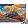 G9X5T3Y7 Treno a Vapore Puzzle 1000 Pezzi Carta Adulto Arte Nuvola Colorata Gioco di Puzzle 1000 Pezzi Famiglia Relax Decorazione Regalo 38x26cm/1000pcs