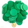 Smartdealspro Contatori per l'apprendimento delle fiches da poker, in plastica opaca, 40 mm, con scatola portaoggetti (verde scuro)