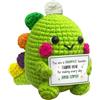 Generic Bambola di dinosauro all'uncinetto, realizzata a mano, con supporto emotivo, con biglietto di incoraggiamento, simpatico regalo ispiratore per amici, decorazione da scrivania (grazie)