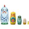 Hozaenwa Bambole Russe Matrioske per Bambini 5 Pezzi Giocattoli Impilabili in Legno | Bambole Impilabili Decorative per ragazzi, cameretta, casa, soggiorno, ludoteca, compleanno, festa