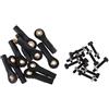 Leeadwaey Nylon Link Rod End Joint Ball Head Holder Fibbia con viti, confezione da 10 D