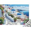 NIIBWSNWZZTWL Puzzle 1000 Pezzi Paesaggio Santorini Carta Gioco Educativo Adulti Decorazione Murale Puzzle Tema Santorini 52x38cm/1000pcs