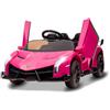Garvee Auto Elettrica Bambini 2 Posti 12 V 4WD Lamborghini Rosa | Design Con Licenza Lamborghini, Telecomando 2,4 GHz, Modalità Dondolo E Musica