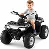 Garvee Quad Elettrico Per Bambini 12V, Telecomando, Doppio Motore, Bianco | Bandierina LED sospesa con connessione wireless USB, adatta a bambini dai 3 agli 8 anni, carico massimo 30 kg