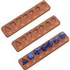 BENECREAT 3 Vassoio per Dadi In Legno, Vassoio Espositivo Poliedrico Da 190x41.5x8.5mm per Collezionisti, Gioco di Dungeons And Dragons, Cammello
