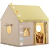 Generico Casetta Da Gioco Per Bambini - Casetta Da Gioco Grande E Facile Da Montare | Da Letto Per Bambinis Con Design A Castello In Tessuto Di Poliestere | Decorazione Per La Cameretta Dei Bambinii