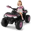 Garvee Quad Elettrico Per Bambini 12V, Telecomando, Doppio Motore, Rosa | Bandierina LED sospesa con connessione wireless USB, adatta a bambini dai 3 agli 8 anni, carico massimo 30 kg