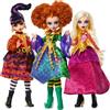 Monster High - Bambole Skullector Hocus Pocus, set da collezione con Winifred, Mary, Sarah e Binx: figure snodabili, abiti da strega, accessori e confezione pronta per l'esposizione