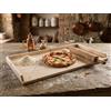 Euroshoppingonline Spianatoia stendipasta asse in legno per preparare pasta fresca stendipasta sfoglia impasto pizza lievito madre con bordi cm 120 x 50