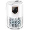 Aircillin Purificatore d'Aria Con Filtro Hepa da 5 Stadi, 45m², 25dB | 3 Velocità, Purificatore Aria Rimuove il 99,97% di Polvere, Polline, Fumo, con Funzione Diffusore di Aromi e Timer
