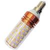 ALOEU RZL Illuminazione domestica 5 pz. AC220-240V 12W E14 84SMD 2835LED 980 Lm luce di mais bianco caldo/freddo bianco a 360 gradi angolo raggio, materiale in alluminio (Colore : Warm White)