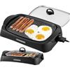 Steinborg ® Barbecue elettrico da tavolo con piastra antiaderente - Grill a contatto con regolazione della temperatura, piastra rimovibile e vassoio raccogli grasso, grill elettrico per interni ed