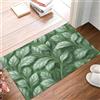 JEDTAKCT Zerbino Ingresso Interno 50X80Cm Texture Di Foglie E Viti 3D Tappeto Lavabile Antiscivolo Piante Naturali Passatoia Corridoio Sottile Zerbino Per Porta Di Casa Cucina Ufficio, Verde Salvia
