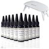VidaRosa 10X30ML Nuova resina UV inodore Kitcon lampada UV portatile da 6 W per gioielli in resina fai-da-te Resina, pendenti in resina Orecchini Bracciali Collane Forme di castoni