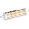 Rohociky Lampadina LED R7S 118 mm 20 W, sostituisce una lampadina alogena da 200 W. Lampadina LED R7S 118 mm, bianco caldo 3000 K, 1800 lumen, non dimmerabile, confezione da 1