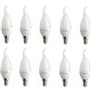 TOT ELECTRIC Lampadina led E14 candela opaco 5w luce bianca 6500K Mapam Alta qualità, CONFEZIONE DA 10 (Luce Bianca)