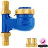 EpheyFIF Contatore dell'acqua verticale DN15 DN20 DN25 tutto il corpo in rame contatore dell'acqua fredda per casa, giardino, camper, serbatoio, misurazione accurata del flusso 1/2 3/4 1 pollici (DN25)