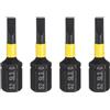 QUARKZMAN 4Pz SL3 Inserti per Avvitatore a Taglio 1/4 Gambo Esagonale 25mm/1 Lunghezza Punte per Cacciavite Magnetico Esagonali a Testa Piatta in Acciaio S2 per Trapano Elettrico Qualità