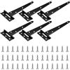 YINKUOSSAA 6 Pz Cerniere a T, 152mm Cerniere per Legno, Nere | Cerniere per Porte in Legno, Cerniera per Cancello Legno, Cerniera per Giardino Finestre Porte di Fienili