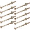 sourcing map M6 x 100mm Mobili Bulloni Dado Set Hex Socket Vite 10 Set | Con dadi cilindrici Phillips-intaglio zincato mezzo filo