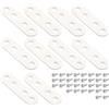 Seefey 10 connettori piatti con viti, 55 x 5 mm, angolo piatto dritto, supporto multifunzione, piastra forata in metallo, per la riparazione di mobili in legno