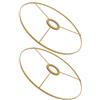 Gatuida 2 Pezzi Anello Lampada in Ferro Oro E27, Telaio Robusto Rotondo Foro Centrale 1cm, Facile da Montare, per Paralume da Tavolo e Lampade a Sospensione, Decorazione Illuminazione