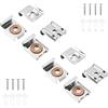 CQZYSM Set di 8 staffe per specchio senza cornice con molle e clip, robusti supporti da parete per specchio da bagno e toilette, fissaggio senza foratura e montaggio resistente dello specchio