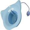 TOYANDONA Bacinella Bidet Pieghevole 42x32x11,5cm Flusher Blu | PP e Tpr, Foro Troppo Pieno e Gancio, per Wc Standard e Sedia Comoda
