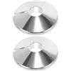 KOCKSHION Copertura Tubo da Parete Rotonda Argento 2 Pezzi per Ø12-15 Mm | Pvc Lega, per Tubi Acqua e Riscaldamento, Uffici e Centri Commerciali, Design Elegante