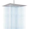 Eolax Soffione doccia a pioggia da 25 cm, in acciaio inossidabile 304, flusso d'acqua ad alta pressione, ugelli in silicone autopulenti, facile montaggio a parete/soffitto, finitura cromata
