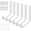 YINKUOSSAA 6 Pz Ganci da Parete in Metallo, Ganci Appendiabiti di J, Bianco | Gancio da Parete per Garage, Giardino, Casa, Camera da Letto, Appendere Vestiti, Accappatoi, Cappelli