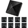 TYSM-CC 8 Tappi per pali 10,25 x 10,25 cm, cappucci per pali in legno con viti | Coperture impermeabili in PP Design piramidale quadrato per recinzioni, terrazze, balconi, pergole e giardini
