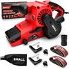 SHALL Levigatrice a nastro da 1010 W，Levigatrice elettrica portatile regolabile a 6 velocità, per levigatura di legno, metallo e mobili