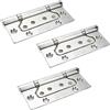 FarBoat 3 cerniere a filo per porta, 10,2 x 3,8 cm, cerniera bifold cuscinetto a sfera non mortasa in acciaio inossidabile 304 con viti di montaggio per mobili per porte (argento)