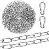 XUIIOSOOKP Catena Acciaio Inox 1,5mm x 6m, Catena Sicurezza Metallo con 2 Moschettoni | Catenella di sicurezza per recinzioni, porte, cancelli e biciclette. Chain in acciaio inossidabile per cancelli elevatori