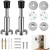 Infreecs Fermaporta in acciaio inox, autoadesivo, montaggio a parete, 10 cm, 2 pezzi