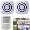 GORPENT Campanello Senza Fili con Sensore di Movimento PIR, Kit Allarme Passaggio Wireless con 2 Ricevitore Plug-in e 1 Rilevatore di Movimento, 38 Suonerie, 3 Livelli di Volume, per Casa, Negozio
