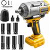VexNook Avvitatore a percussione a batteria da 1100 Nm compatibile con DeWALT 18 V/20 V - 1/2 chiave senza spazzole con 7 chiavi a bussola per riparazione auto, cambio pneumatici e lavori di costruzione