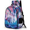WECECE Zaino Scuola Cat Motif Bambine 9 Anni Zaino Scolastico Kitten Pattern Bambina Classe 1-3 Cartella Scolastica, per Studenti Durable Comodo Outdoor Scuola Backpack