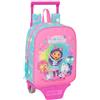 safta | Zaino Scolastico con Ruote Gabby's Dollhouse Confetti, Zaino Rimovibile con carrello 805, 54 cm Altezza, Sistema di Fissaggio, Tarjeta Identificación, Maniglia Superiore,