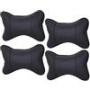XUPHINX Cuscino per collo auto traspirante Cuscino per poggiatesta auto traspirante (4 pezzi), relax collo supporto poggiatesta comodi cuscini morbidi per seggiolino auto da viaggio nero