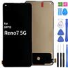 iYAiYO Schermo LCD Display Digitalizzatore Touch Screen Ricambio Compatibile con Oppo Reno 7 5G CPH2371 Incell Schermo Completo con Strumenti-Nero