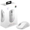 msi VERSA 300 WIRELESS WHITE - Mouse da gioco - Sensore ottico 8000 DPI, polline 1000 Hz, simmetrico, microinterruttori Click Kailh da 30 M+, 6 pulsanti, batteria da 50 ore, latenza 1 ms, RGB, 60 g